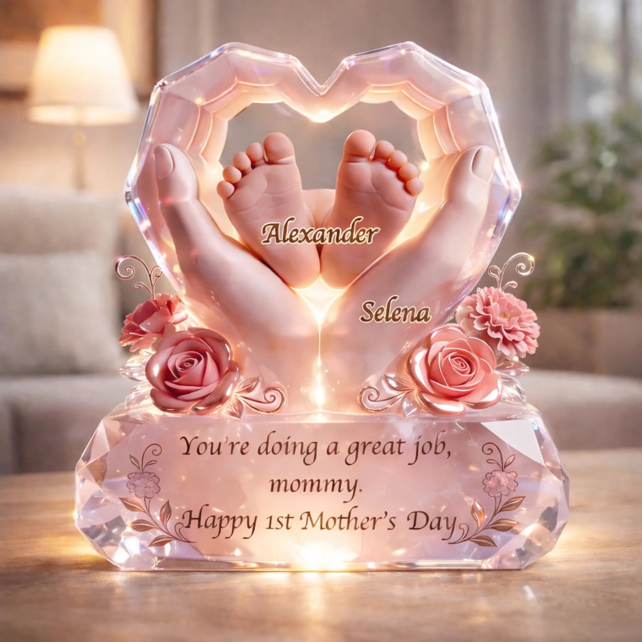 You're Doing A Great Job Customized Acrylic Plaque - Personalized Name And Quote - Gift For Mother's Day