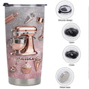 Love Baking Customized Thermos Cup - Personalized Name - Gifts For Chefs, Pastry Chefs, Baking Enthusiasts