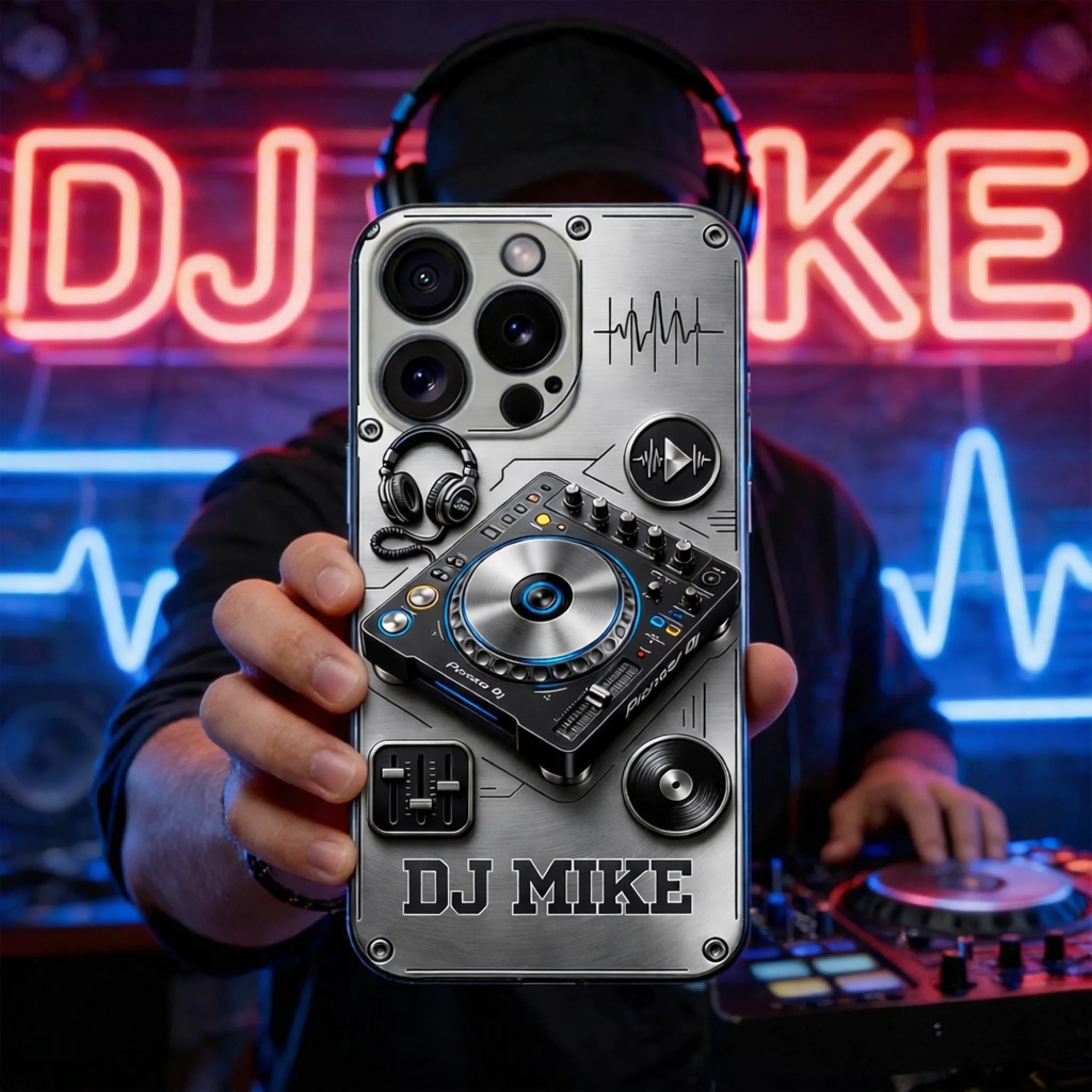 DJ Controller Customized Phone Case - Personalized Name – Gift For Music lovers, DJs