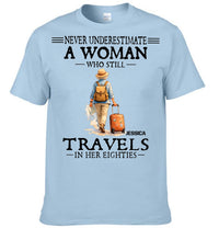 Never Underestimate A Woman/An Old Man Customized Clothes - Personalized Name - Classic Gift For Elders, Grandma, Grandpa