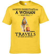 Never Underestimate A Woman/An Old Man Customized Clothes - Personalized Name - Classic Gift For Elders, Grandma, Grandpa