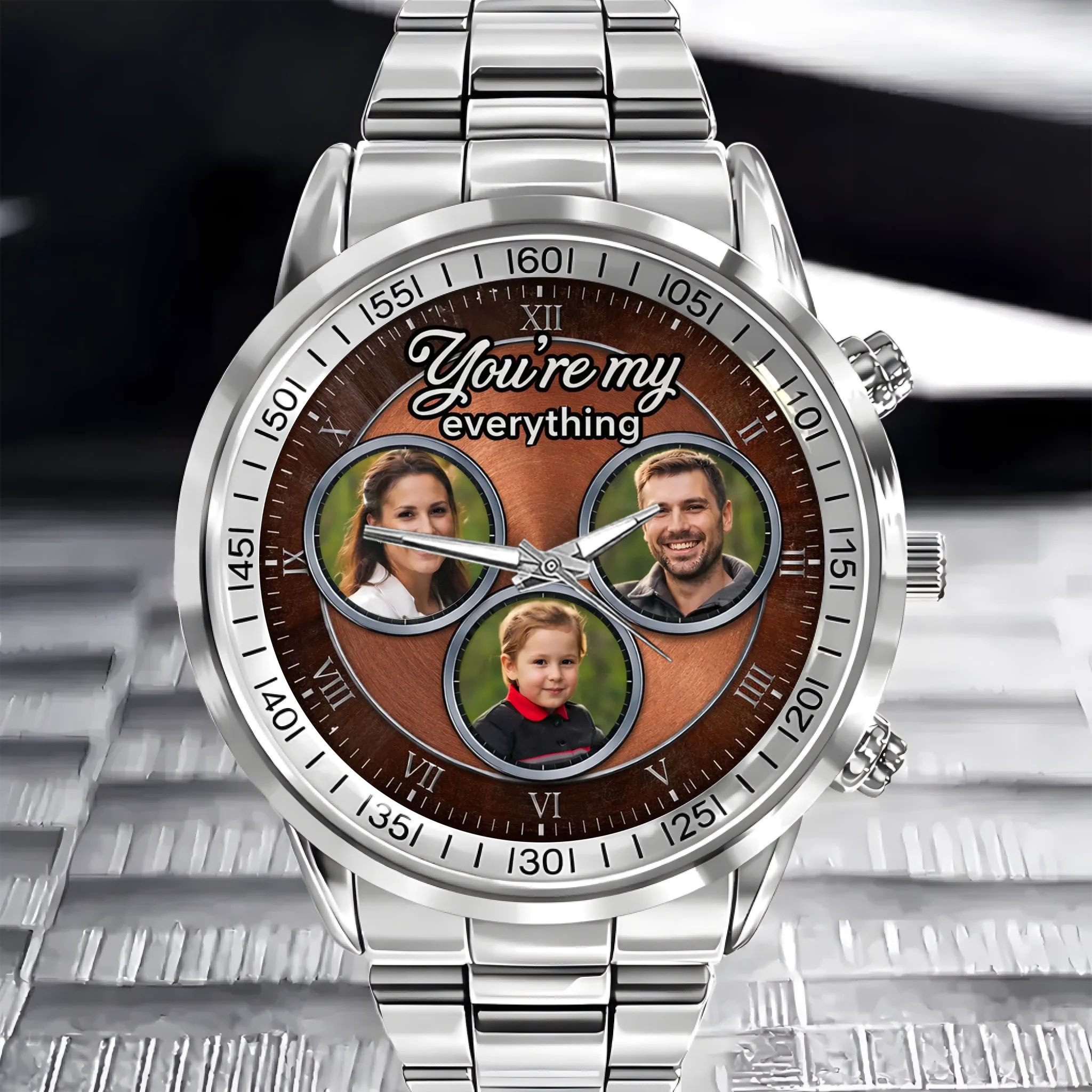 You're My Everything Customized Watch - Personalized Family Member Photos - Heartwarming Gift For Family Members