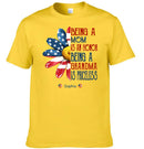 Being a Mom Is an Honor Grandma Is Priceless Patriotic Flower Customized Clothing - Personalized Kids Names - Gifts For Grandma