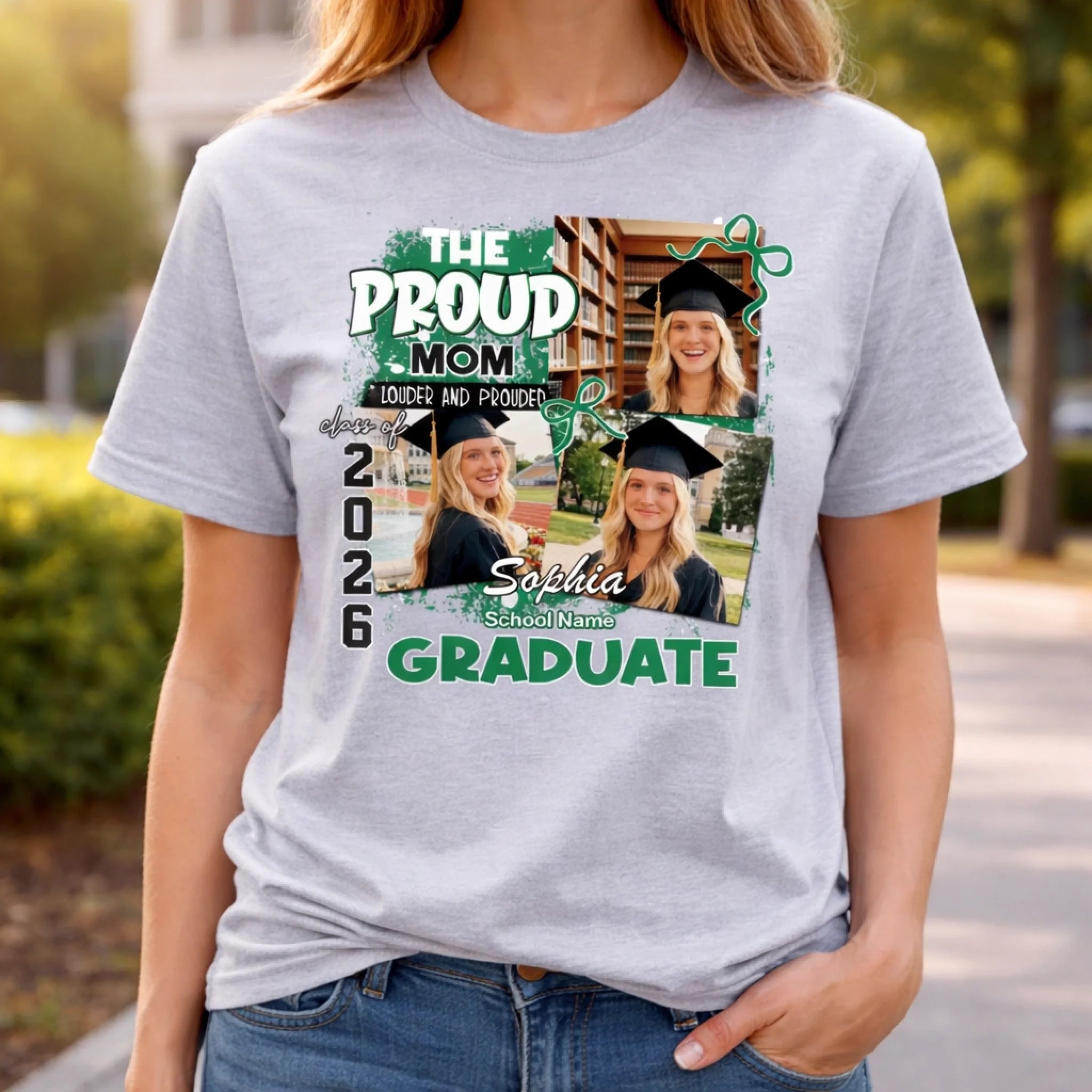 Proud Mom Graduation Shirt 2026 Customized Clothing - Personalized Names And Photos - Gift For Senior Graduate