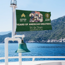 Years Of American Greatness Custom 250 Years Flag - Personalized Name, Years And Branch Patriotic Flag - Gift for Veterans, Patriots, Military Families