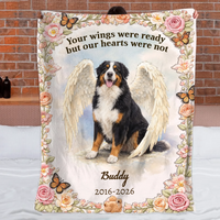 My Sweet Angel, Forever Loved Customized Soft Throw Blanket – Personalized Pet Photo And Name – In Loving Memory Pet Gift