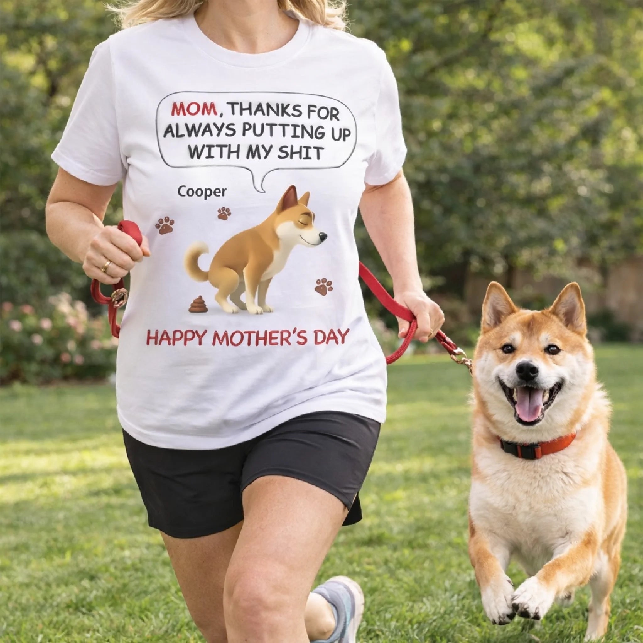 Customized Clothing With Dog Patterns - Personalized Dog Breed And Name - Mother's Day Birthday Gifts For Dog Lovers, Dog Dad And Mom