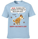Customized Clothing With Dog Patterns - Personalized Dog Breed And Name - Mother's Day Birthday Gifts For Dog Lovers, Dog Dad And Mom