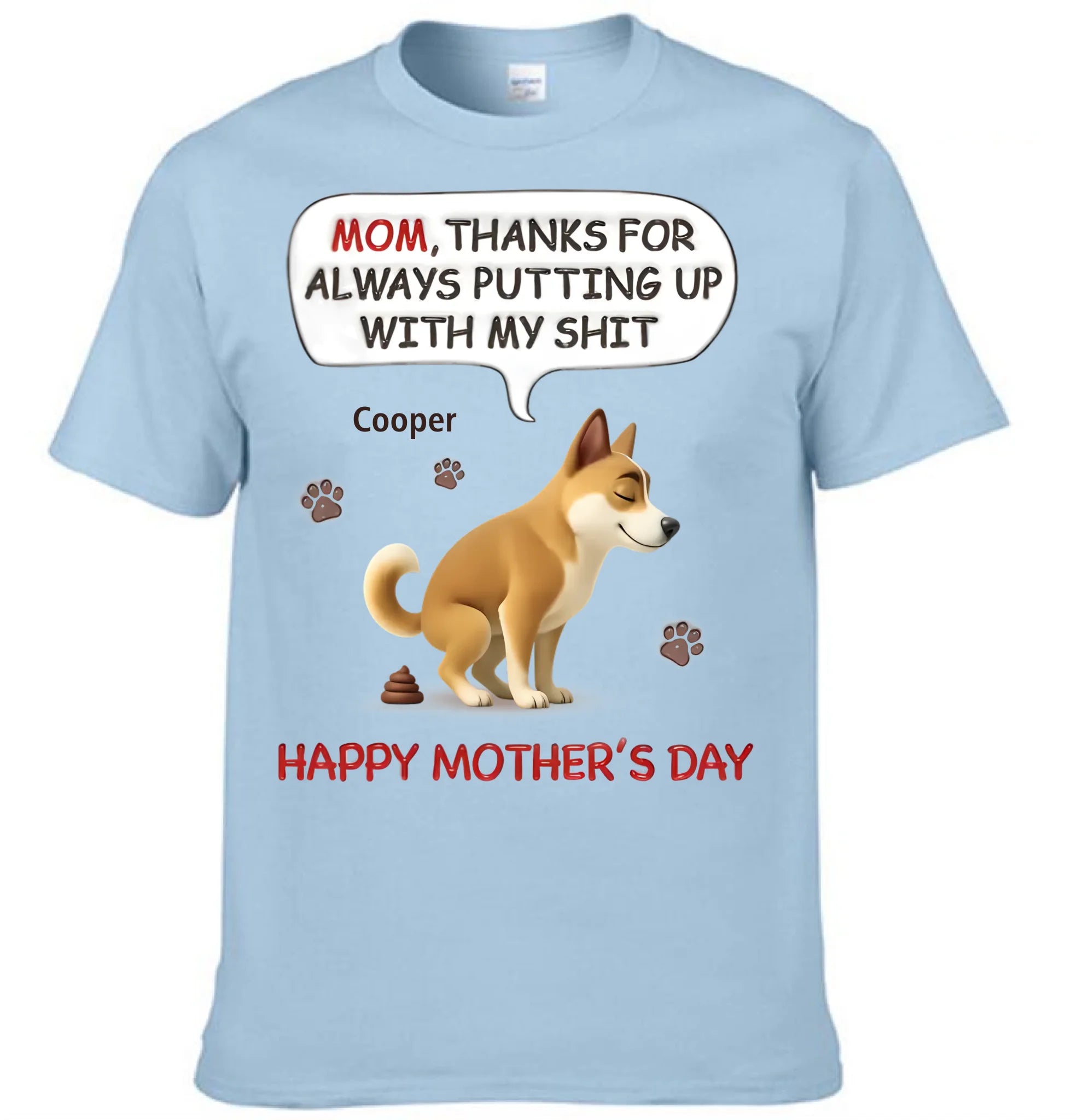 Customized Clothing With Dog Patterns - Personalized Dog Breed And Name - Mother's Day Birthday Gifts For Dog Lovers, Dog Dad And Mom