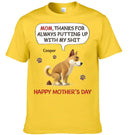 Customized Clothing With Dog Patterns - Personalized Dog Breed And Name - Mother's Day Birthday Gifts For Dog Lovers, Dog Dad And Mom