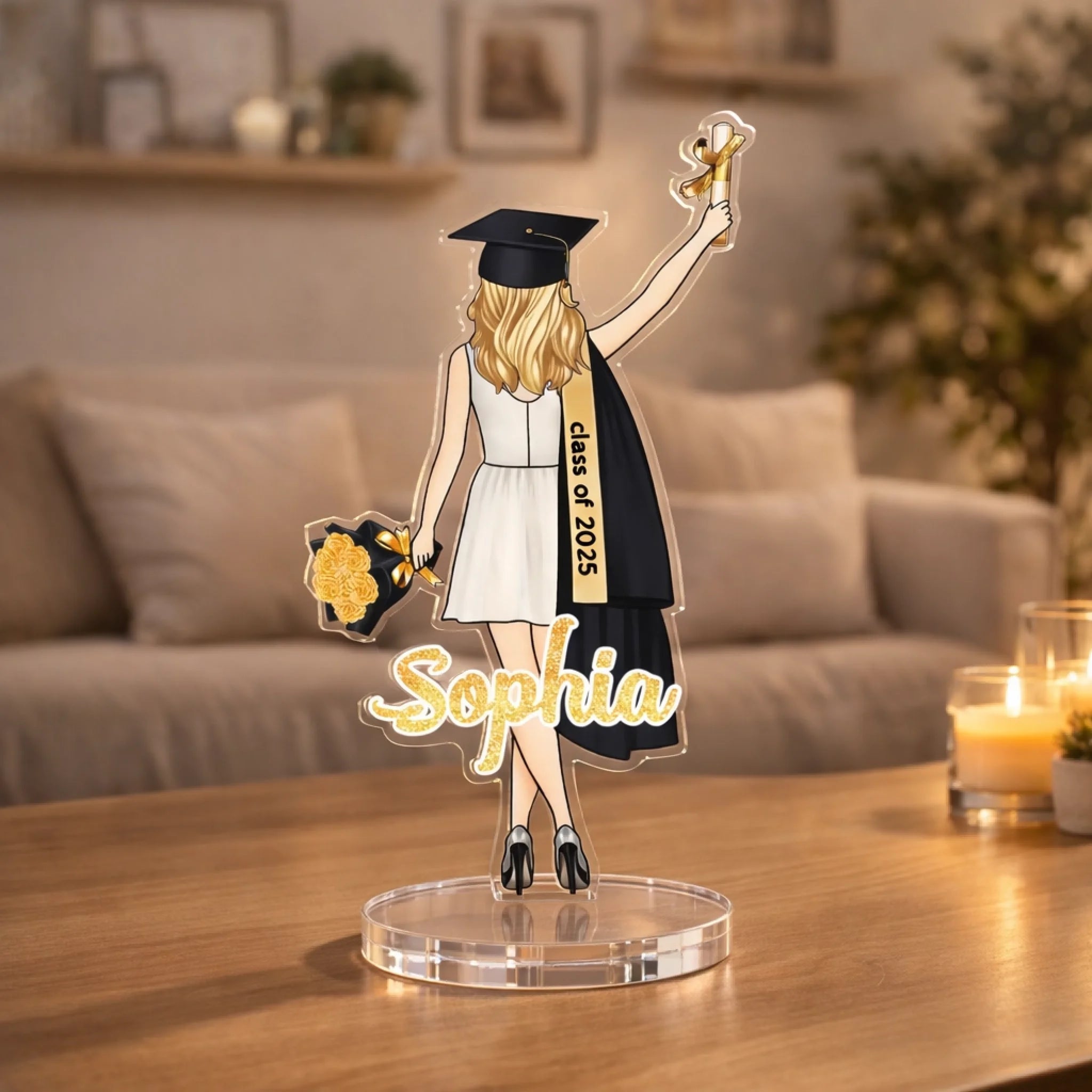 Customized Acrylic Plaque For Graduation Theme - Personalized Name - Gift For Graduates, Daughter, Granddaughter