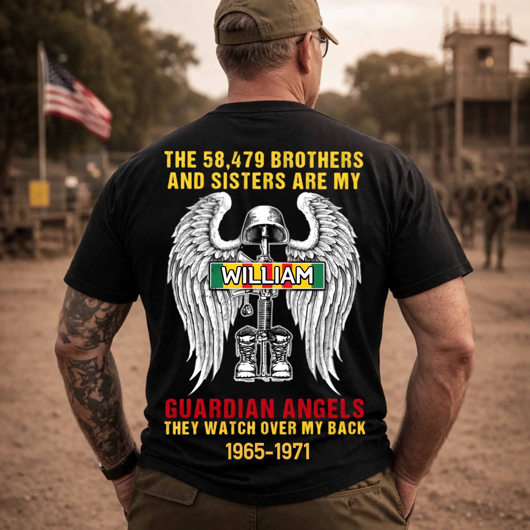 58,479 Guardian Angels Customized Clothing - Personalized Name And Year - Veteran Gift for Veterans Day, Memorial Day