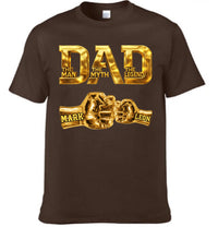 Dad The Man The Myth The Legend Customized Clothing - Personalized Dad's Name And Kid's Name - Funny Father's Day Gift For Dad