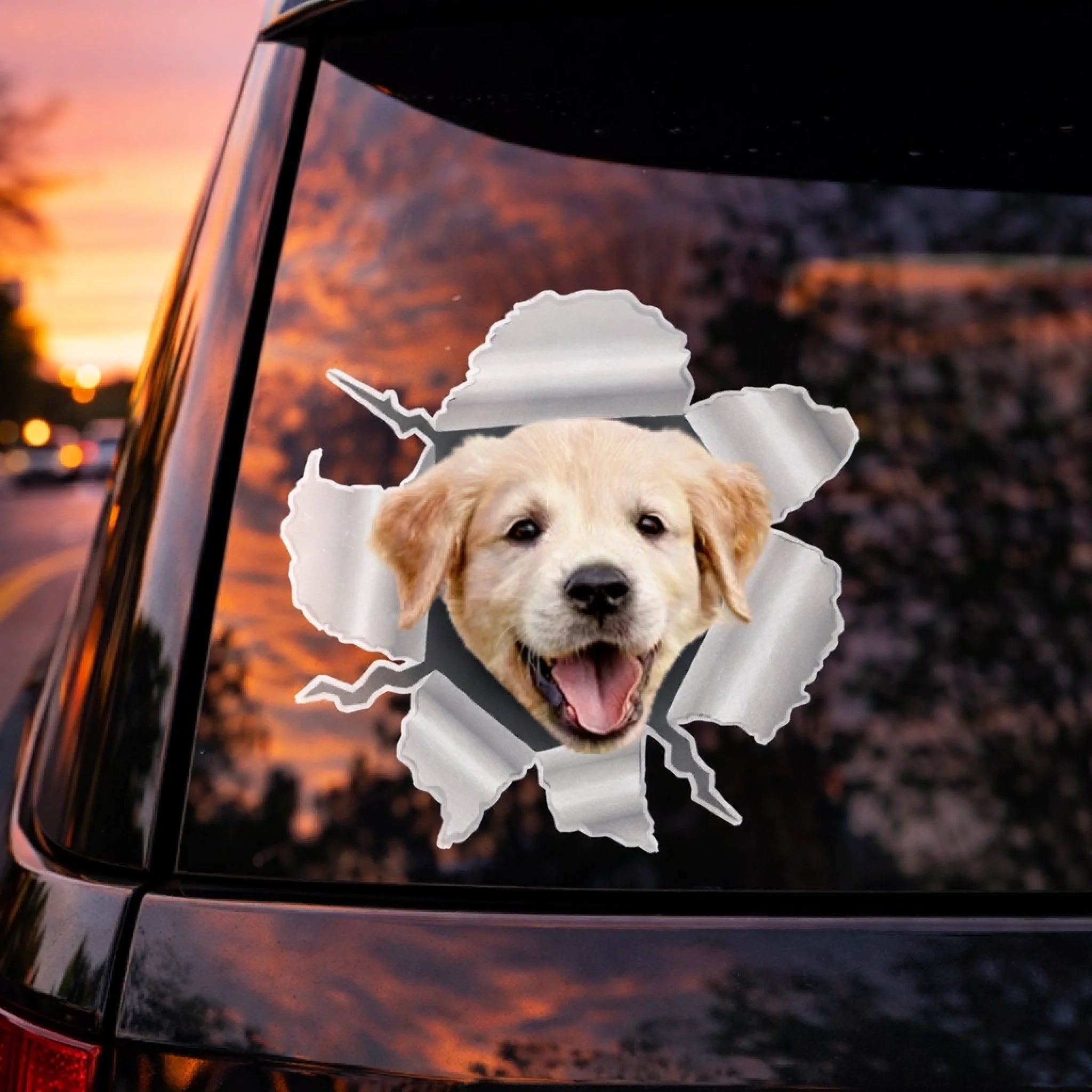 Customized Peeking Pets Stickers - Personalized Colors And Pet Photos - Gift for Pet Owners, Pet Lovers