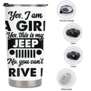 Jeep Girl Customized Thermos Cup - Personalized Character Images And Names - Gift For Jeep Girl, Sister, Friends