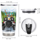 Jeep Girl Customized Thermos Cup - Personalized Character Images And Names - Gift For Jeep Girl, Sister, Friends