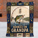 Hooked Catch Customized Blanket - Personalized Kid's Name - Gift For Grandpa