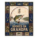 Hooked Catch Customized Blanket - Personalized Kid's Name - Gift For Grandpa