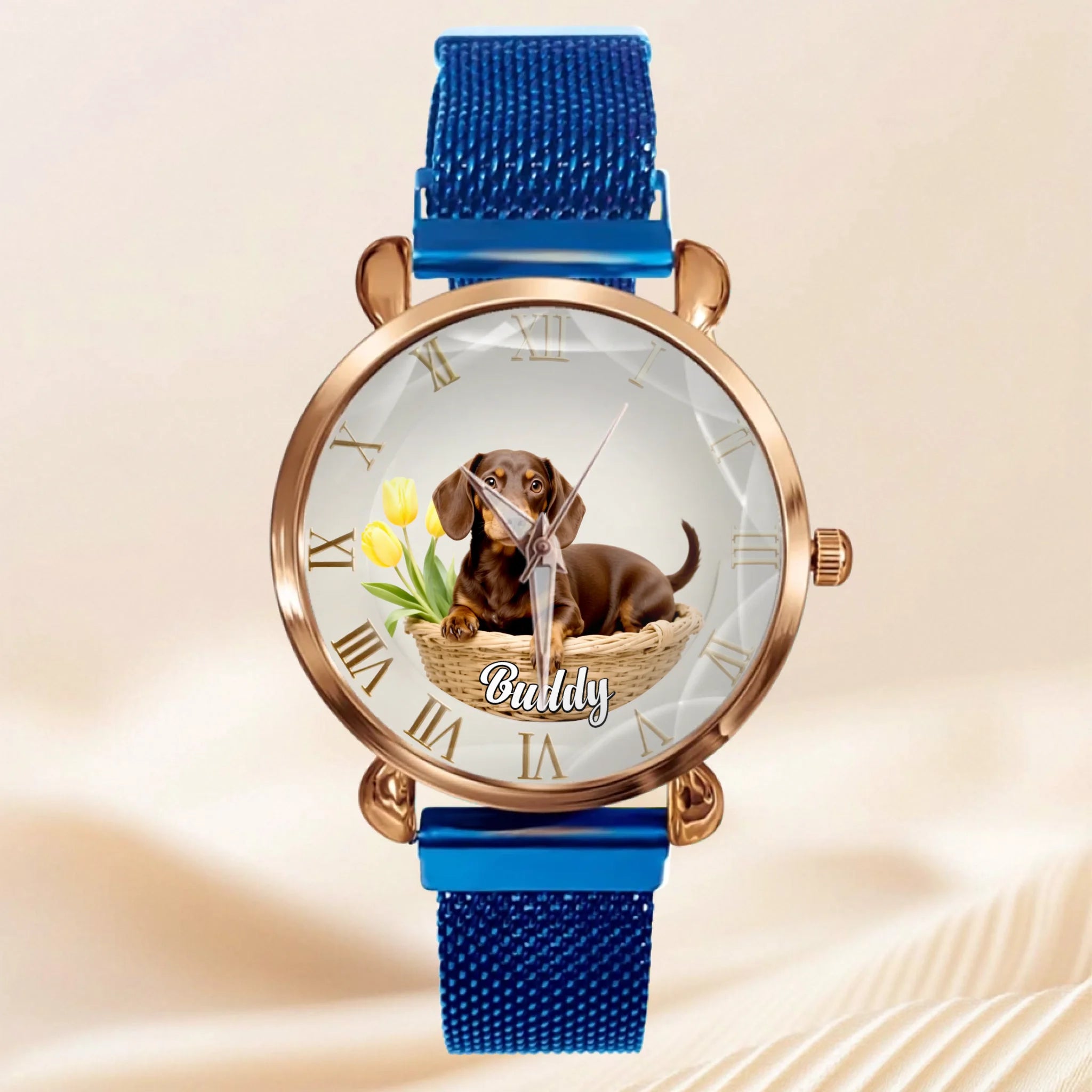 Customised Dog Watch - Dog-themed Watch with Personalised Name and Photo - A Gift For Family,Friend,Dog Lovers