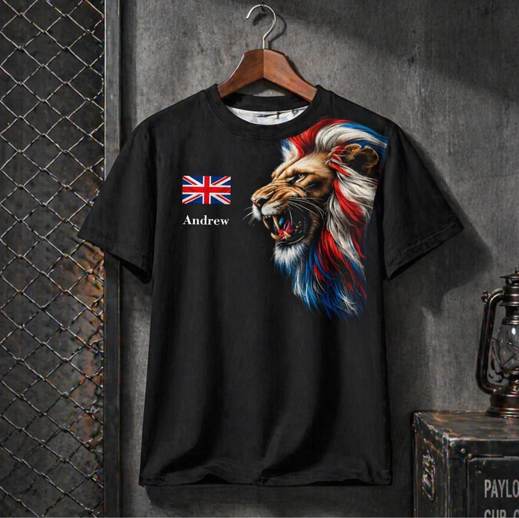 Customized Colorful Lion Clothes – Personalized Name – Gift for Friends, Family, and Animal-Loving, Unique Individuals