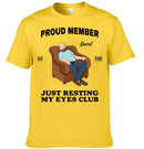Proud Member Of Just Resting My Eyes Club Customised Clothing - Personalized Cartoon, Name - Funny Father's Day Gift For Husband, Dad, Grandpa