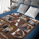 Customised Photo Dad You Are The Piece That Hold Us Together Blanket - Personalized Photo - Father's Day Gift For Husband, Dad, Grandpa, Wife, Mom