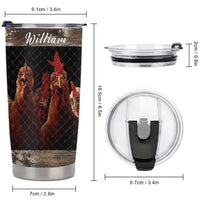 Welcome To Our Coop Customised Thermos Cup – Personalized Name - Gift For Dad, Husband, Grandpa