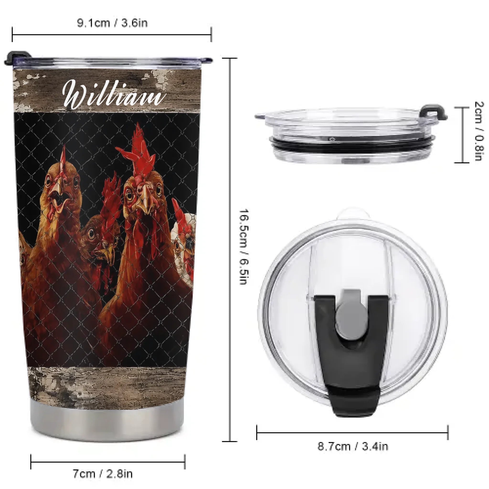 Welcome To Our Coop Customised Thermos Cup – Personalized Name - Gift For Dad, Husband, Grandpa