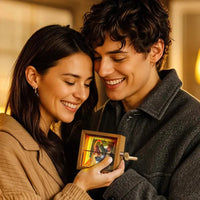 Custom Flipbook Frame with Light – Hand-Cranked Detachable Photos Animation Box, Auto 24-Frame Capture from Video – Unique Anniversary Gift