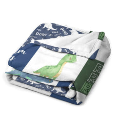 Free shipping✈️Personalized Dinosaur Cub Name Blanket