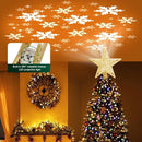 Christmas Tree Topper Star Lighted With 6 Projection Modes Christmas Star Tree Topper With Led Rotating Lights Gold Tree Topper