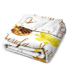 Free shipping✈️Personalized Bumblebee Honey Baby Blanket