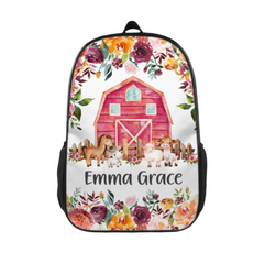 Flower Girl Farm Animal Name Custom Backpack. Back-to-School season Gift