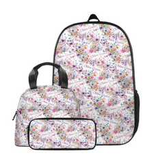 Girls Name Wildflower Nursery Custom Backpack, Back to School Gift for Kids