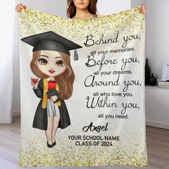 Free shipping✈️Class of 2024 Graduation Custom Blanket-Graduation Gift