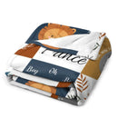 Baby Boy Blanket Personalized, Boho Wild Animal Boy Nursery Arrow Blanket - Joliny