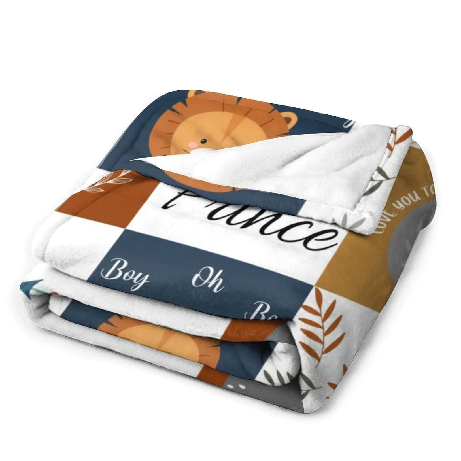 Baby Boy Blanket Personalized, Boho Wild Animal Boy Nursery Arrow Blanket - Joliny