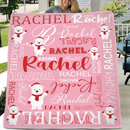 Christmas Bear Personalized Name Custom Blanket - Suitable for Baby Girls and Boys - Joliny