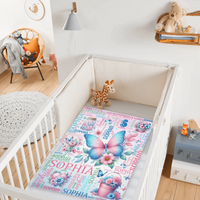 Custom Butterfly Blanket Name Personalized Baby Blanket - Gifts for Children Newborns - Joliny