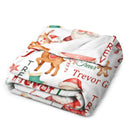 Name Custom Personalized Santa Claus Reindeer Snowman Christmas Blanket Home Decor Christmas Gifts For Kids Family Friends - Joliny