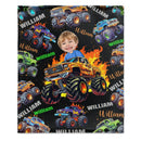 Name Face Custom Blanket Personalized Creative Boys Riding Truck Blanket - Joliny