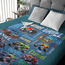 Personalized Blue Off-Road Truck Blanket - Joliny
