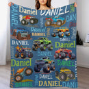 Personalized Blue Off-Road Truck Blanket - Joliny