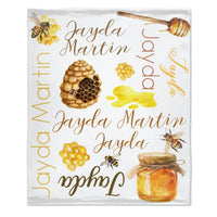 Personalized Bumblebee Honey Baby Blanket - Joliny