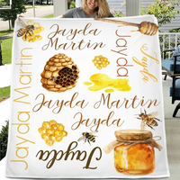 Personalized Bumblebee Honey Baby Blanket - Joliny