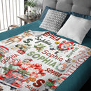 Personalized Children's Christmas Blanket - Cute Santa Claus Snowman Blanket - Christmas Gift for Family - Joliny