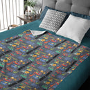 Personalized Custom Name Blanket - Mini Dinosaur Car - Joliny