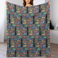 Personalized Custom Name Blanket - Mini Dinosaur Car - Joliny