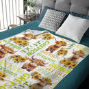 Personalized Daisy Highland Cow Baby Blanket with Name - Joliny