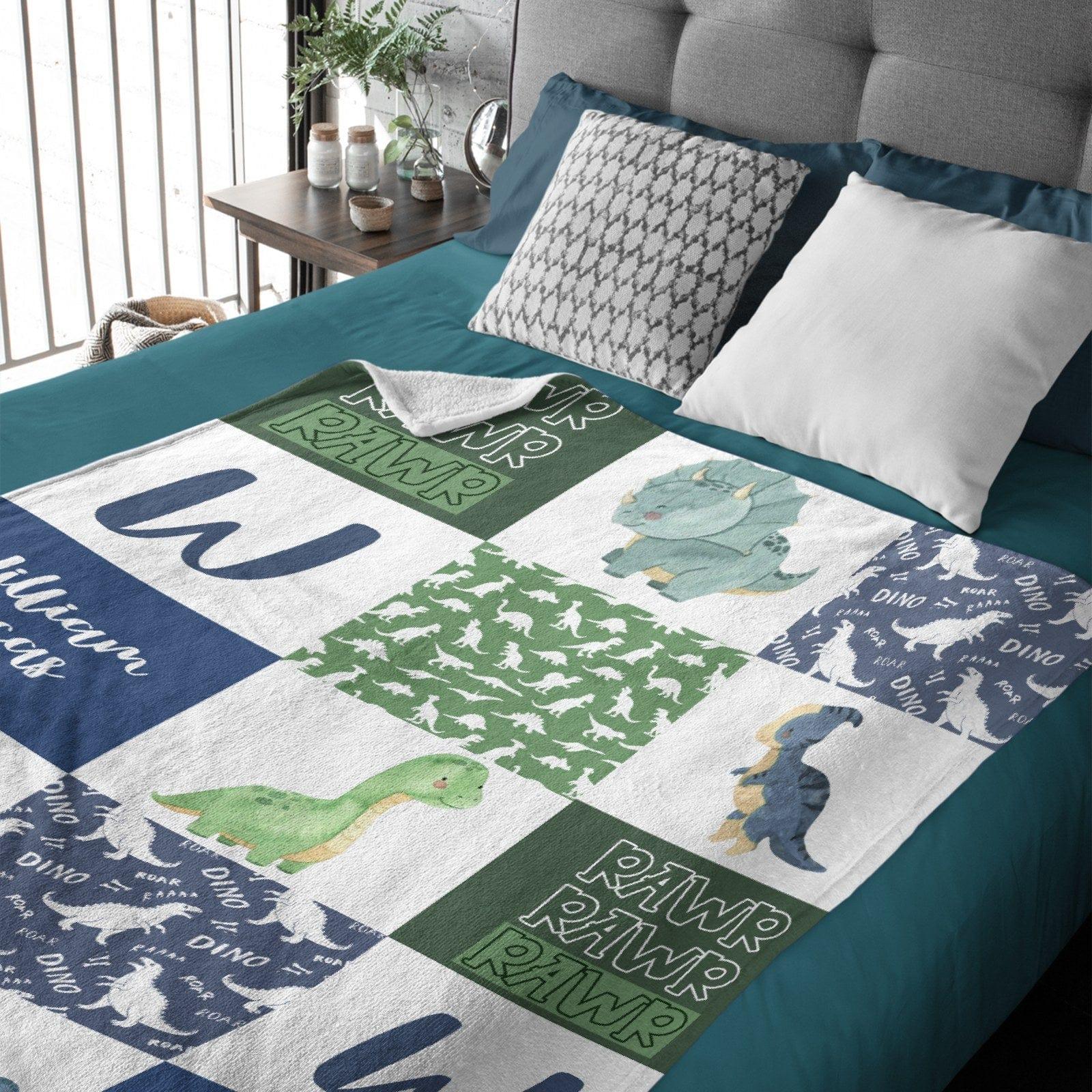 Personalized Dinosaur Cub Name Blanket - Joliny